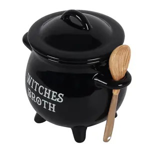 Something Different Witches Broth Cauldron Soup Bowl Black (One Size)