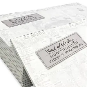 Catch of the Day Kitchen Dining Tabletop Counter Dinner Placemat Sheet Pads 12 Pads (600 Sheets)