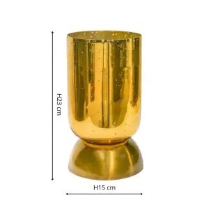 Regency Metalic Tiered Vase Gold H27.5cm D15cm