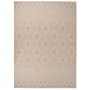 Berkfield Outdoor Flatweave Rug 200x280 cm Brown Stripes