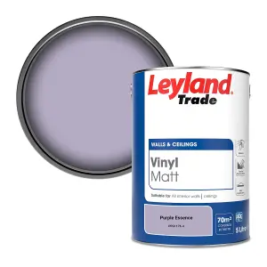 Leyland Trade Vinyl Matt Walls & Ceilings Emulsion Paint Purple Essence (PPG1176-4) 5L