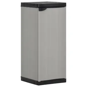 Berkfield Garden Storage Cabinet with 1 Shelf Grey and Black 35x40x85 cm