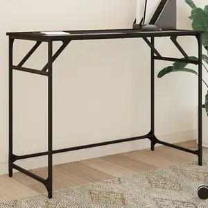 Berkfield Desk Black 100x45x76 cm Engineered Wood and Powder-coated Steel