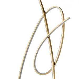 Luminosa Sign LED Integrated Floor Lamp Gold