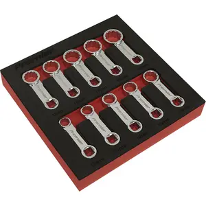 10-Piece Torque Wrench Spanner Adapter Set - 3/8 Inch Drive with 12 Point Metric Sockets