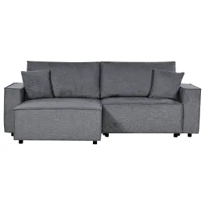 Corner Sofa KARILA Dark Grey Right Hand