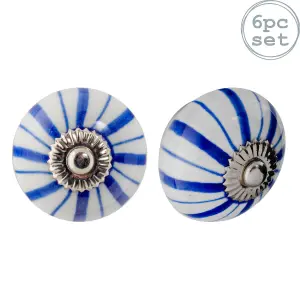 Nicola Spring - Round Ceramic Cabinet Knobs - Mixed - Pack of 6