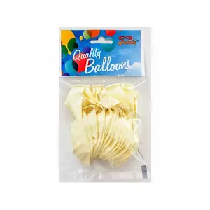 Globos Payaso Macaroon Latex Balloons (Pack of 20) Vanilla (One Size)