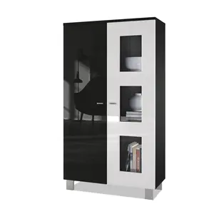 Display Cabinet White/Black / Without