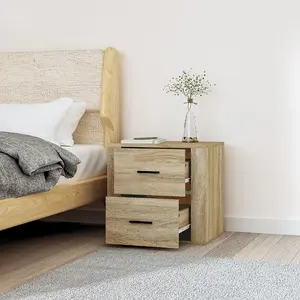 Berkfield Wall-mounted Bedside Cabinet Sonoma Oak 50x36x47 cm