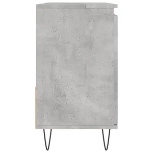 Berkfield Bathroom Cabinet Concrete Grey 65x33x60 cm Engineered Wood