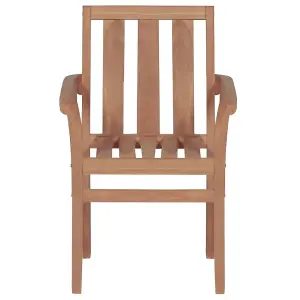 Berkfield Stackable Garden Chairs 4 pcs Solid Teak Wood