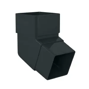 Anthracite Grey Square Downpipe 112.5 Degree Offset Bend, Freeflow Water Systems