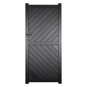 Aluminium Pedestrian Garden Gate 1000x2000mm Black