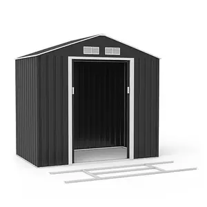 BillyOh Portland Apex Metal Shed Including Foundation Kit - 7 x 4