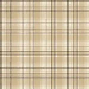 Galerie Kitchen Recipes Bronze Brown Plaid Smooth Wallpaper