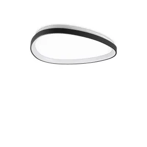 Ideal Lux Gemini 61cm ON-OFF Integrated LED Semi Flush Light Black 3850Lm 3000K