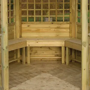 Zest Set Of 3 Wooden Gazebo Garden Benches For Zest Tatton Moreton & Clifton