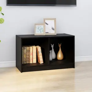 Berkfield TV Cabinet Black 70x33x42 cm Solid Pinewood