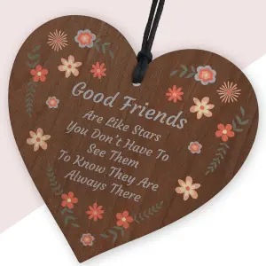 Red Ocean Thoughtful Gifts For Good Friend Wooden Heart Friendship Gifts For Her Keepsake Best Friend Gifts