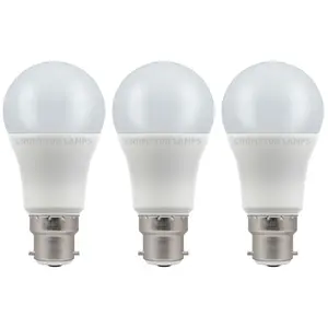 Crompton Lamps LED GLS 11W B22 Dimmable Daylight Opal (75W Eqv) (3 Pack)