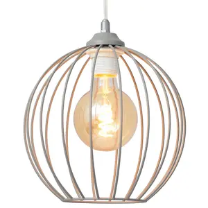 Luminosa Mercure Cluster Pendant Ceiling Light Grey 40cm