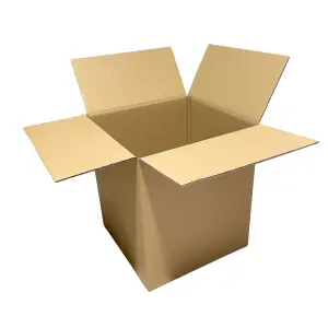 Pack of 5 Removal Storage Cartons - Double Wall Cardboard Boxes - 18" x 18" x 20" / 450mm x 450mm x 500mm