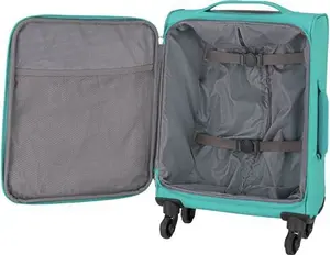 Featherstone 4 Wheel Soft Cabin-Size Suitcase - Turquoise