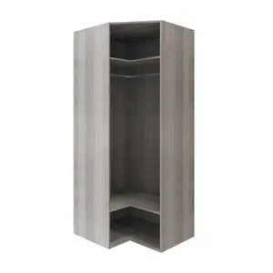 GoodHome Atomia Freestanding Matt grey oak effect Particle board Wardrobe (H)2250mm (W)1300mm (D)580mm