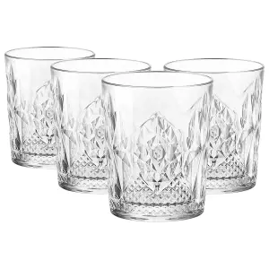 Bormioli Rocco - Bartender Stone Double Whisky Glasses - 390ml - Pack of 4