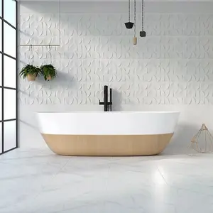 Flavelo Marble Effect Matt Porcelain Tile 60 x 60cm / White