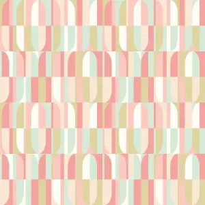 Hoopla Walls Building Blocks Coral Mix Smooth Matt Wallpaper