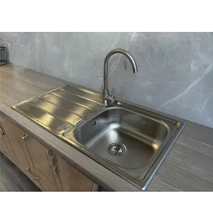 Liquida KS100SS 1.0 Bowl Reversible Inset Stainless Steel Kitchen Sink