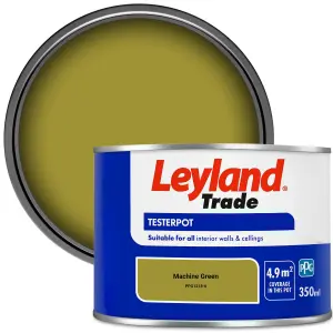 Leyland Trade Vinyl Matt Walls & Ceilings Emulsion Paint Machine Green (PPG1218-6) 350ml Tester