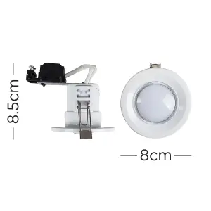 ValueLights Downlight Fire Rated White Ceiling Light Fitting Single Pack