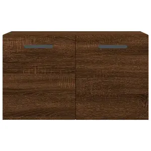 Berkfield Wall Cabinet Brown Oak 60x36.5x35 cm Engineered Wood