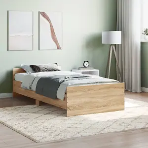 Berkfield Bed Frame Sonoma Oak 90x200 cm Engineered Wood