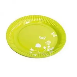 Amscan Paper Butterflies Party Plates (Pack of 8) Green (One Size)