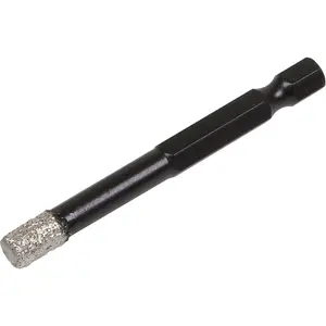 High-Performance 7mm Vacuum Brazed Diamond Drill Bit with Hex Shank for Precision Drilling