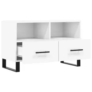 Berkfield TV Cabinet White 80x36x50 cm Engineered Wood