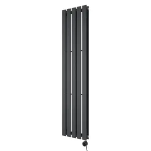 Agadon Lola Duplex Electric Designer Panel Radiator 1600 x 376 mm Textured Anthracite - 1000 W Smart Heating Element