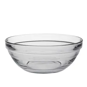 Duralex - Lys Glass Stacking Bowls for Kitchen, Serving - 14cm (5.5") - Pack of 6