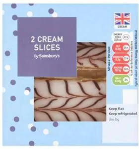 Sainsbury's Cream Slices 2X58g