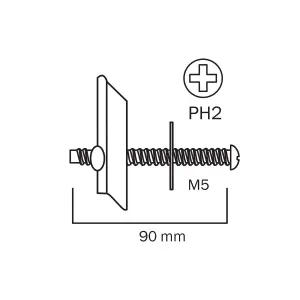 Diall Pan head Hollow wall toggle (Dia)13mm (L)90mm, Pack of 4