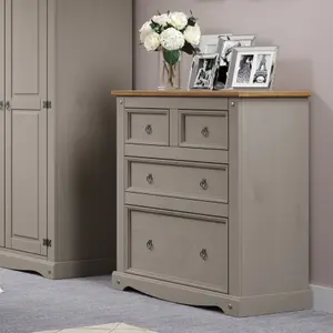 Premium Corona Grey, 2+2 chest of drawers