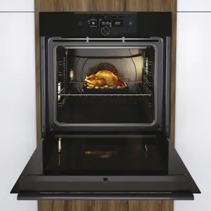 Haier Series 4 HWO60SM5F8BH Built-in Pyrolytic Single Pyrolytic Oven - Gloss black