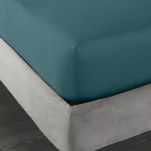 Bianca Fine Linens Bedroom 400 Thread Count Cotton Sateen Fitted Sheet 36cm Depth Teal