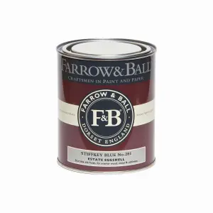 Farrow & Ball Estate Stiffkey Blue No.281 Eggshell Paint, 750ml