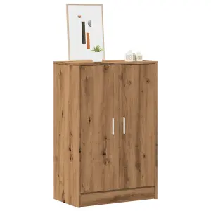 Berkfield Shoe Cabinet Artisan Oak 60x35x92 cm Engineered Wood