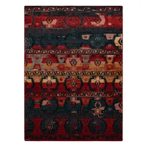 Wool carpet OMEGA TAPAS ethnic, navy blue 200x300 cm